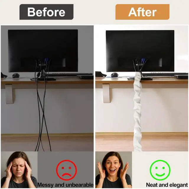 Alt view image 4 of 7 - Chandelier Fabric Cord Cover 2 Pack Cream White Chandelier Chain Cover 70.8 inches Brushed Polyester Fabric Chain Sleeve Cord Hider Cable Management (None Touch Fastener)