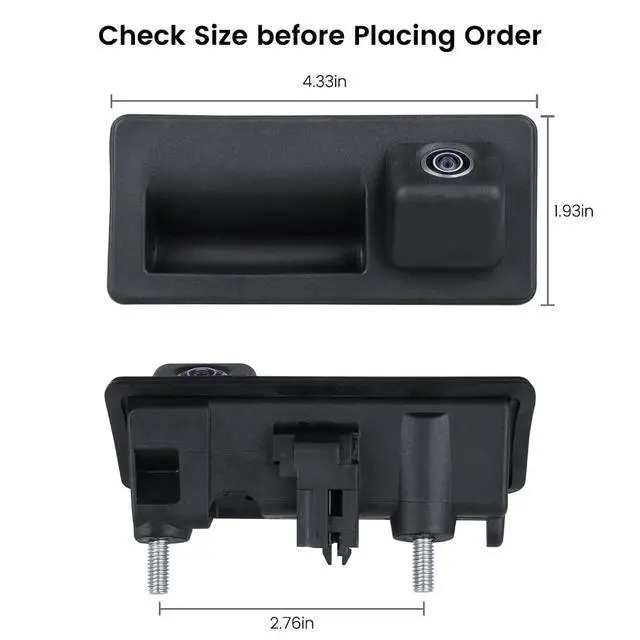 Alt view image 4 of 7 - HD 720P Vehicle Backup Camera for Audi A4L A5 A3 Q3 Q5 RS6 for VW Passat Tiguan Jetta Sharan Touareg Lavida Skoda, Car Rear View Trunk Handle Camera
