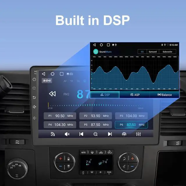 Alt view image 5 of 7 - Car Radio Stereo for Chevy Silverado Tahoe Equinox GMC Sierra Yukon 64GB