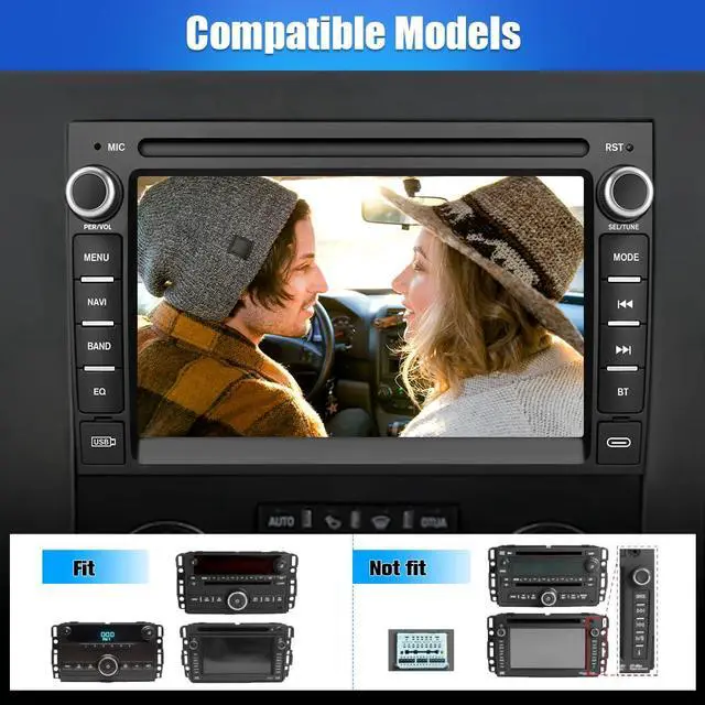 Alt view image 4 of 7 - 4Core Car Radio Stereo for Chevy Silverado GMC Sierra 2007-2013, Android 13 with CarPlay Android Auto Bluetooth GPS Navigation 5GHz WiFi with Backup Camera