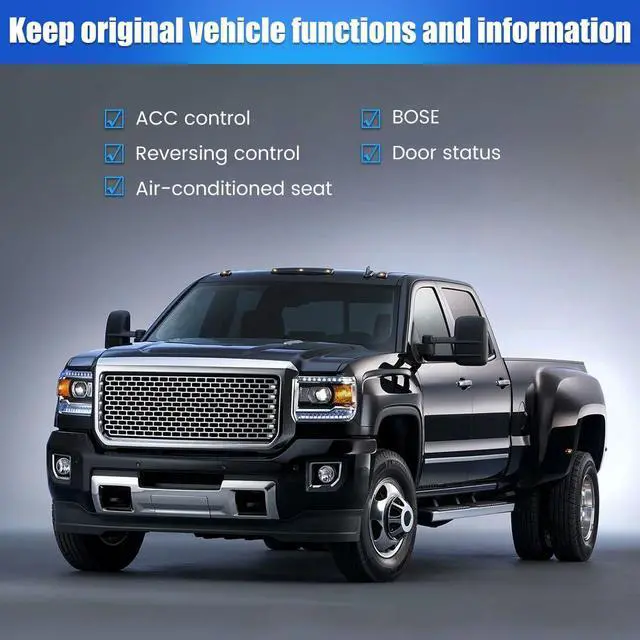 Alt view image 3 of 7 - 4Core Car Radio Stereo for Chevy Silverado GMC Sierra 2007-2013, Android 13 with CarPlay Android Auto Bluetooth GPS Navigation 5GHz WiFi with Backup Camera
