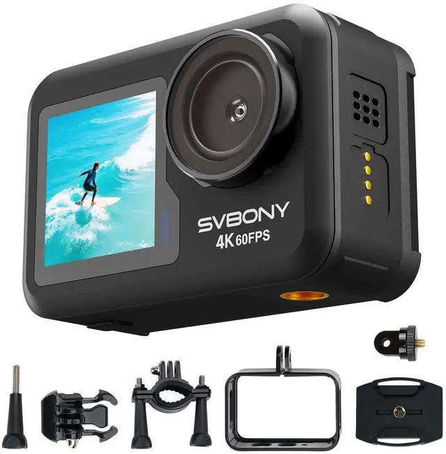 Main image of ACT20 (2nd) 4K/60FPS Waterproof Underwater Camera 40FT Without Case | 6-Axis + AI Stabilization, Dual IPS Screen with Voice Control, 2 Battery for Snorkeling, Skiing