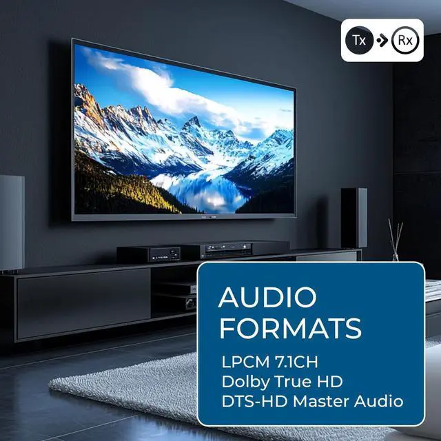 Alt view image 7 of 7 - 1x2 HDMI Extender Splitter Over Cable CAT6/7 1080P 132ft EDID Loop-Out | HDMI Extender Splitter Over CAT6 HDMI 1.4, 10.2Gbps, HDR10, Dolby Vision, HLG, Dolby TrueHD, DTS-HD Master Audio