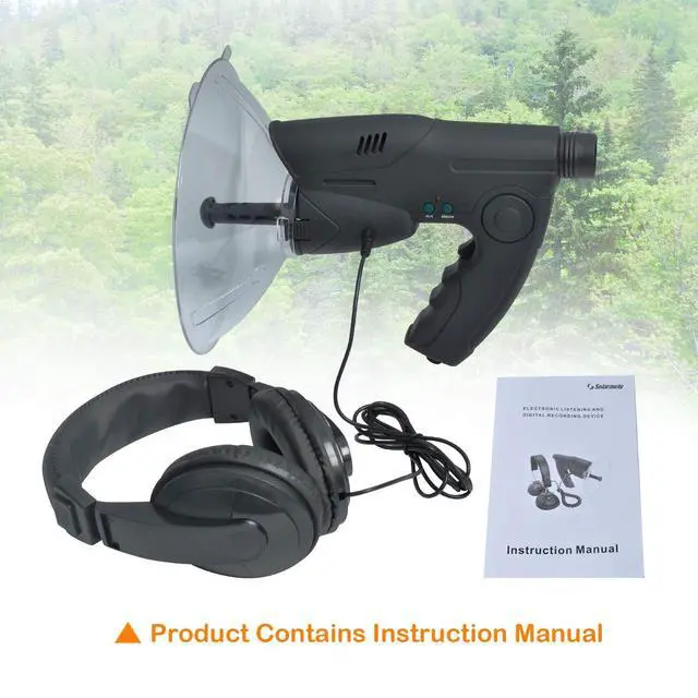 Alt view image 7 of 7 - Bird Observing Listening Recording Device, 300ft Range with Headphone | Electronic Digital Device Sound Amplifier, Digital Recording Device for Outdoor Nature Exploration