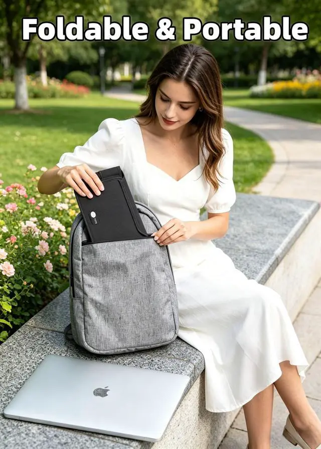 Alt view image 6 of 7 - Laptop Sun Shade for Outdoor Work, Light Weight Computer Privacy Hood & Glare Shield, Foldable Shield Cover, L(Most 15-16" Laptop)