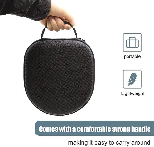 Alt view image 7 of 7 - Hard Travel Case for Sony Headphones -Black | Fits WH-CH720N/WH-CH710N/WH-CH520/WH-CH510/WH-1000XM5/WH-1000XM4/WH-XB910N & Bose 700, Carrying Bag with 2 Dust Covers