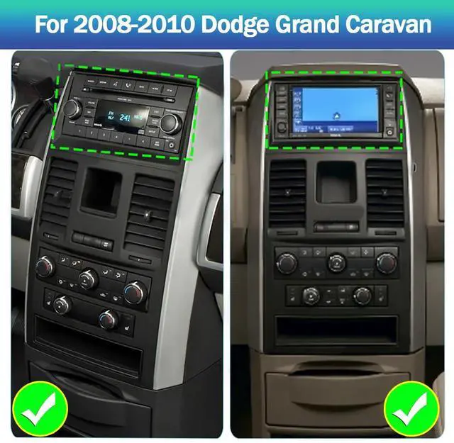 Alt view image 3 of 7 - 7" Double Din Car Radio Stereo for Dodge Grand Caravan 2008-2020 / Dodge Nitro 2007-2012 Android 13 with Wireless & Wired Carplay Android AutoGPS Navigation/SWC/Backup Camera+MIC