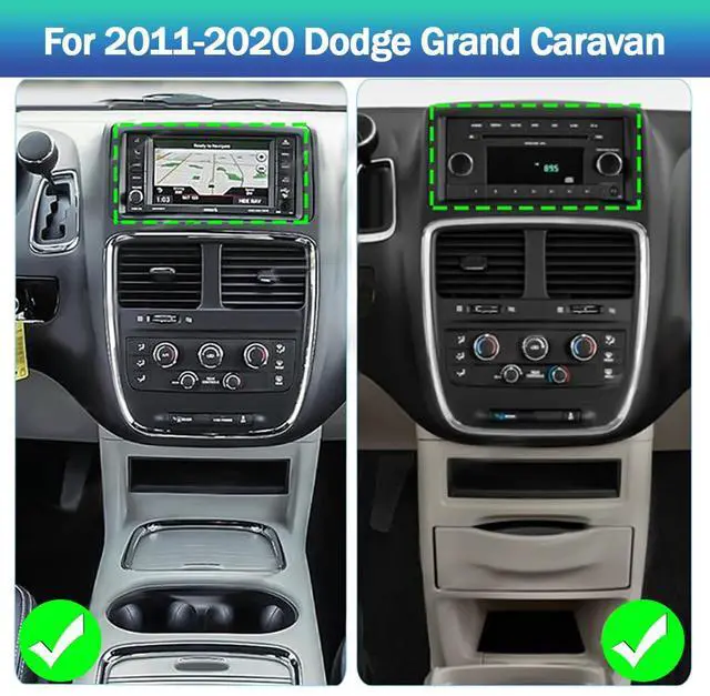 Alt view image 4 of 7 - 7" Double Din Car Radio Stereo for Dodge Grand Caravan 2008-2020 / Dodge Nitro 2007-2012 Android 13 with Wireless & Wired Carplay Android AutoGPS Navigation/SWC/Backup Camera+MIC
