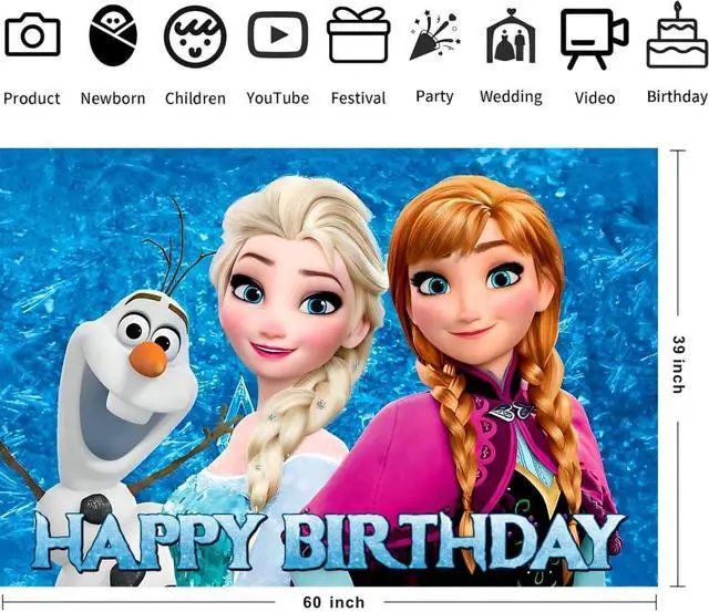 Alt view image 3 of 4 - Winter Wall Decor Backdrop for Kids Birthday Decorations, Winter Banner for Birthday Party Supplies (5x3ft)