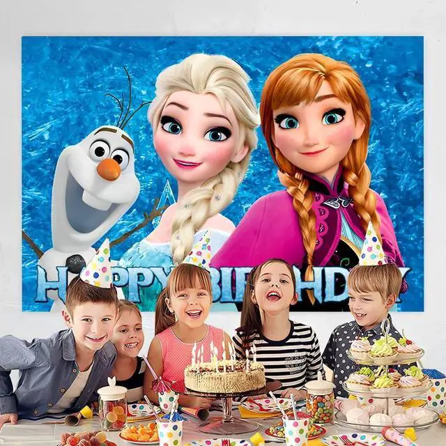 Alt view image 2 of 4 - Winter Wall Decor Backdrop for Kids Birthday Decorations, Winter Banner for Birthday Party Supplies (5x3ft)