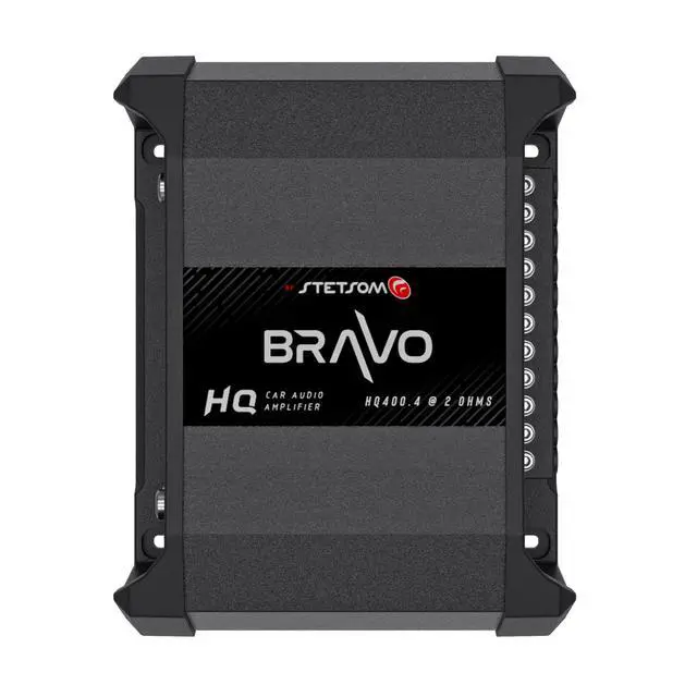 Alt view image 2 of 7 - Bravo HQ 400.4 - Multichannel Car Audio Digital Amp, 2 Ohms Stable - 400 Watts RMS 4 Independent Channels, Variable Crossover, Full Range, Car Stereo ds Bridge Speakers 400x4 RCA & High Input