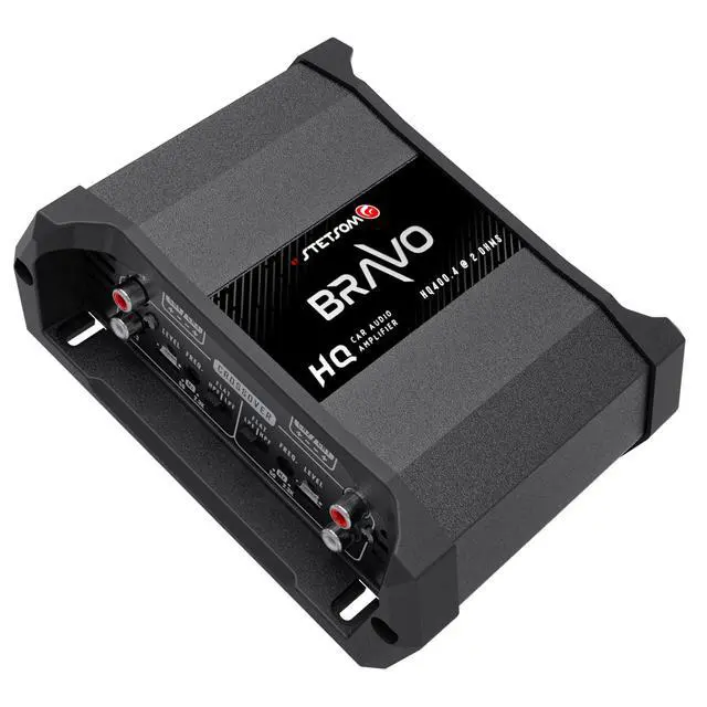 Alt view image 3 of 7 - Bravo HQ 400.4 - Multichannel Car Audio Digital Amp, 2 Ohms Stable - 400 Watts RMS 4 Independent Channels, Variable Crossover, Full Range, Car Stereo ds Bridge Speakers 400x4 RCA & High Input