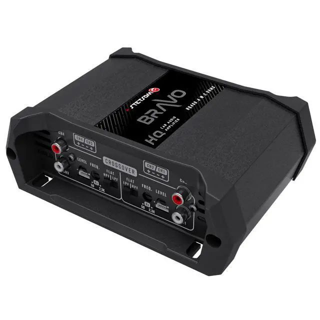 Alt view image 4 of 7 - Bravo HQ 400.4 - Multichannel Car Audio Digital Amp, 2 Ohms Stable - 400 Watts RMS 4 Independent Channels, Variable Crossover, Full Range, Car Stereo ds Bridge Speakers 400x4 RCA & High Input