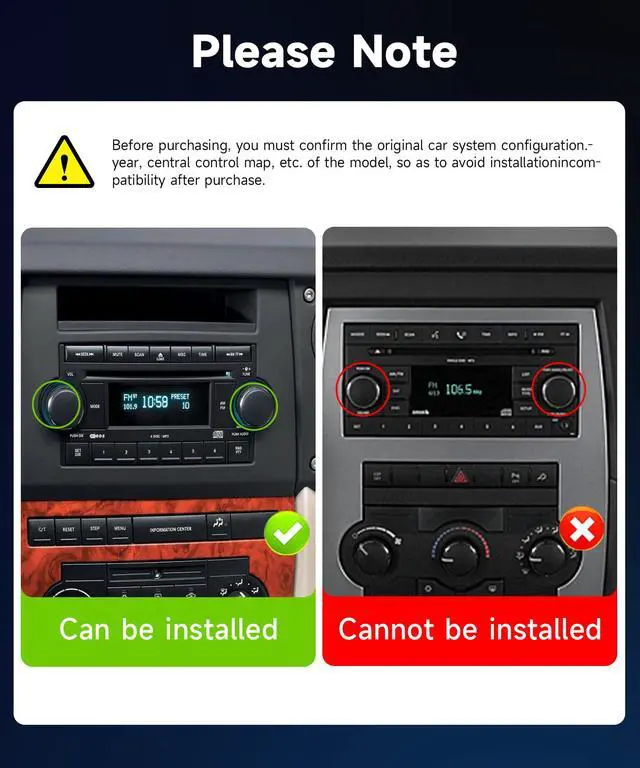 Alt view image 5 of 7 - Car Radio for Dodge Ram 1500 06-08,Chrysler 300C 05-07,Chrysler PT Cruiser | Jeep Grand Cherokee Android 6.2" Touchscreen Car Stereo support GPS 5G WiFi SWC Wireless Carplay Android Auto