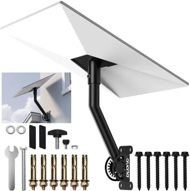 Main image of Adjustable Starlink Mount for Standard 4, 4X, Gen 3 and V3 Dish | Mount on roofs, walls, eaves, cabins or garages; 0-180 degree tilt helps position the dish for better signal reception
