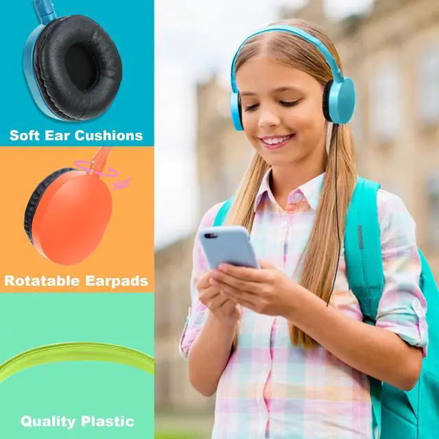 Alt view image 3 of 7 - Bulk Headphones 25 Pack for Kids Classroom School Chromebook Students, Adjustable On Ear Headphones for Children Teen Toddler Boys Girls(PU102, 25 Mixed)