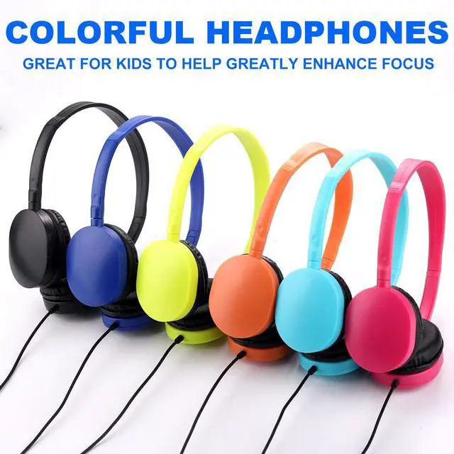 Alt view image 7 of 7 - Bulk Headphones 25 Pack for Kids Classroom School Chromebook Students, Adjustable On Ear Headphones for Children Teen Toddler Boys Girls(PU102, 25 Mixed)