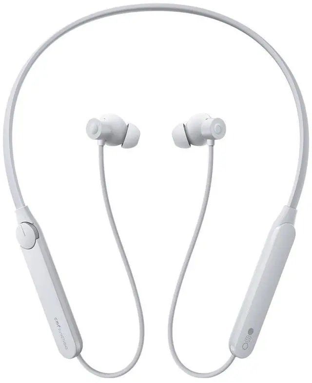 Main image of CMF Neckband Pro Bluetooth Headphones,50dB Hybrid Active Noise Cancelling Earbuds with 5 HD Mics,IP55 BT5.3 37Hours Long Play time Dual Device Connection Neckband Headphones-Light Grey
