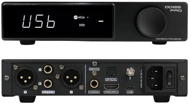Main image of SMSL DO100 PRO HiFi Balanced DAC with 2X ES9039Q2M & XMOS XU316, 768kHz/DSD512 USB Audio MQA Decoder Preamp, Bluetooth 5.1/Opt/Coax/HDMI ARC Input, RCA/XLR Digital-Analog Converter for PS5/Amp