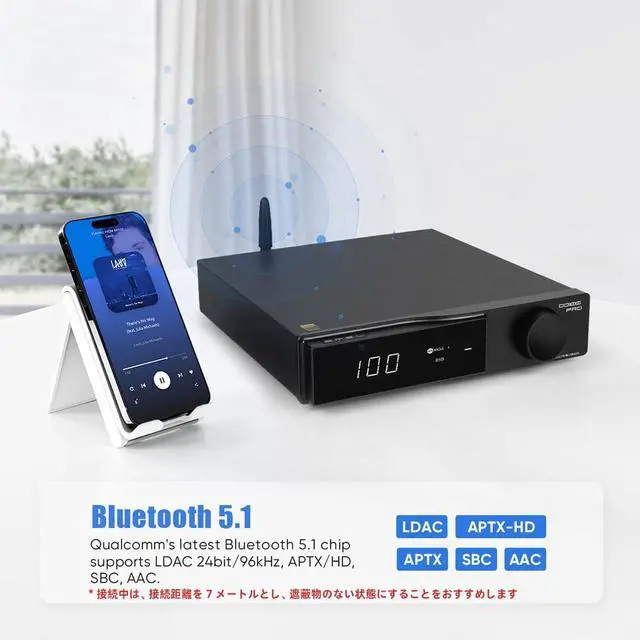 Alt view image 7 of 7 - SMSL DO100 PRO HiFi Balanced DAC with 2X ES9039Q2M & XMOS XU316, 768kHz/DSD512 USB Audio MQA Decoder Preamp, Bluetooth 5.1/Opt/Coax/HDMI ARC Input, RCA/XLR Digital-Analog Converter for PS5/Amp