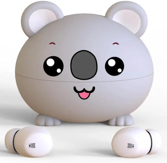 Main image of Kids Earbuds, 85dB Safe Volume to Protect Hearing, Bluetooth Earbuds for Kids with Mic, 30H Playtime, Safe Material, Lightweight, Waterproof, Touch Control, Wireless Ear Buds for School Travel, Koala