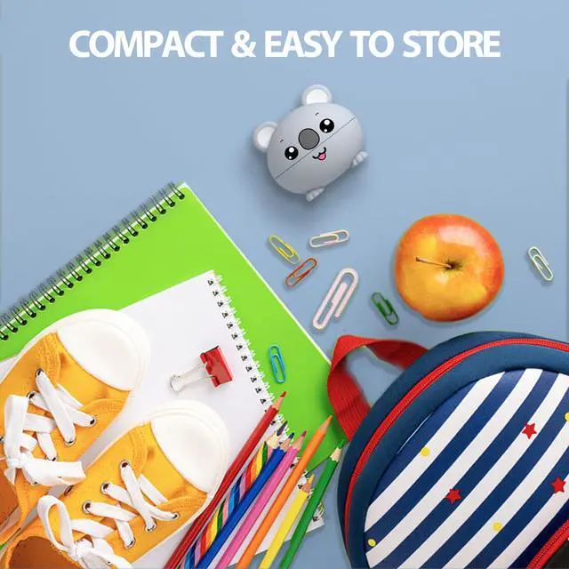 Alt view image 3 of 7 - Kids Earbuds, 85dB Safe Volume to Protect Hearing, Bluetooth Earbuds for Kids with Mic, 30H Playtime, Safe Material, Lightweight, Waterproof, Touch Control, Wireless Ear Buds for School Travel, Koala