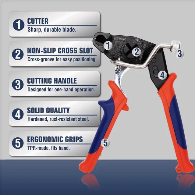 Alt view image 3 of 7 - iCrimp One-Handed Zip Tie Gun for Tension & Cutting Zip Ties | Metal Zip Tie Tool with 100pcs 11.8" Metal Cable Ties and Release Tool, WCT-319 Stainless Steel Cable Tie Tool