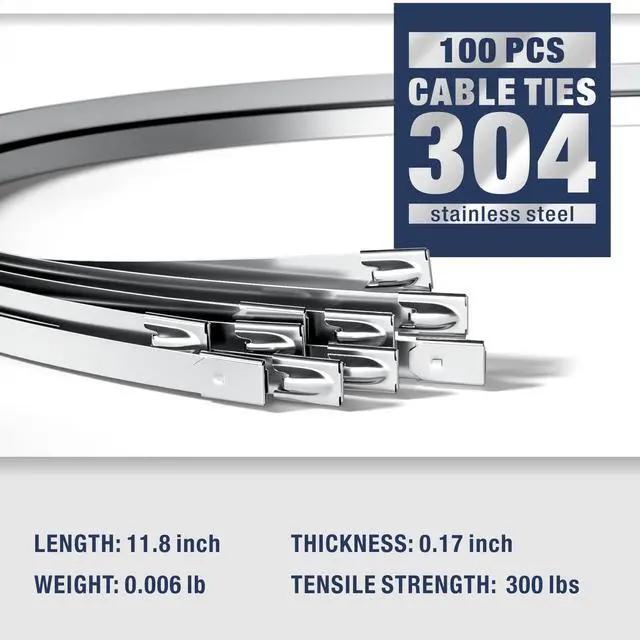 Alt view image 6 of 7 - iCrimp One-Handed Zip Tie Gun for Tension & Cutting Zip Ties | Metal Zip Tie Tool with 100pcs 11.8" Metal Cable Ties and Release Tool, WCT-319 Stainless Steel Cable Tie Tool