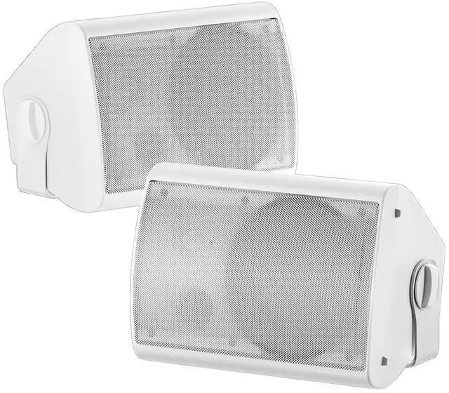 Main image of 6.5 Inch 400W Outdoor Speakers Wired Waterproof Passive, Wall Mount Speakers for Patio Home Garage Pool (White)