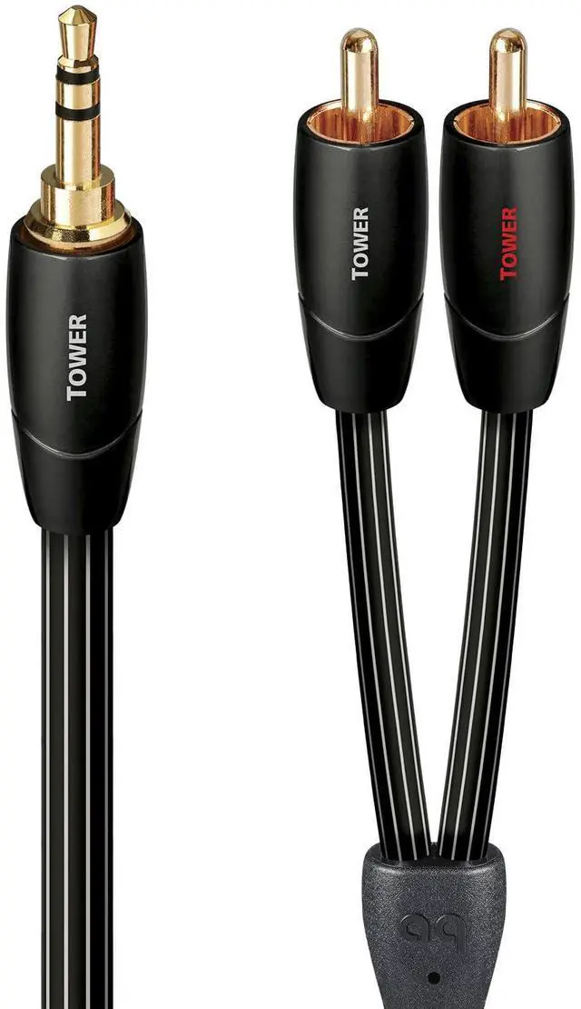 Main image of Tower 3.5mm to RCA Cable (Black) - 1.9ft