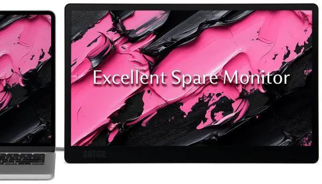 Main image of 15.6" Portable Monitor 1080P FHD 100% sRGB USB-C HDMI for Laptop | 300 Nits | 60Hz | 6W Low Power | Ultra Lightweight | Ideal for Gaming & Travel | Sleek Design