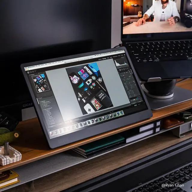 Alt view image 4 of 7 - 15.6" Portable Monitor 1080P FHD 100% sRGB USB-C HDMI for Laptop | 300 Nits | 60Hz | 6W Low Power | Ultra Lightweight | Ideal for Gaming & Travel | Sleek Design