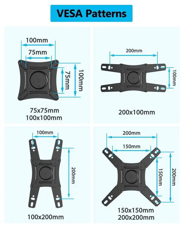 Alt view image 7 of 7 - Lockable RV TV Mount Portrait TV Wall Mount with Landscape to Portrait for 1343" TVs & Monitors, Full Motion Wall Mount for Camper,RV,Motorhome,Trailer,Boat,Truck VESA 200x200mm