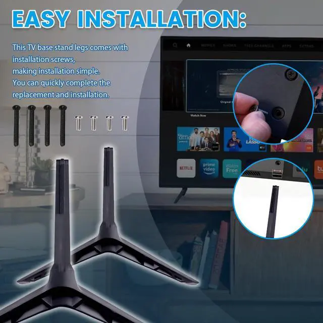 Alt view image 5 of 7 - TV Stand Legs (with Screw) Compatible with V-izio D40F-G9 and V405-H19, Only Compatible with the Listed Models