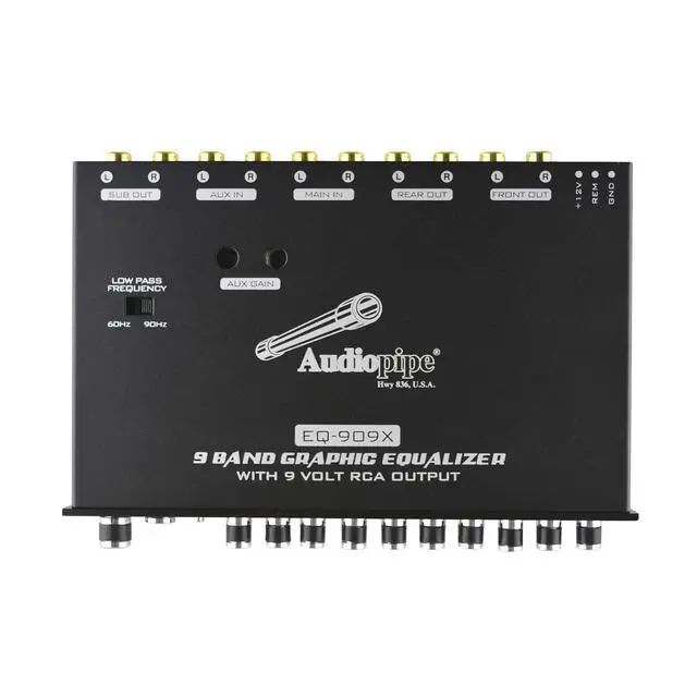 Alt view image 2 of 6 - 9 Band Graphic Equalizer with 9 V LINE Driver (EQ-909X)