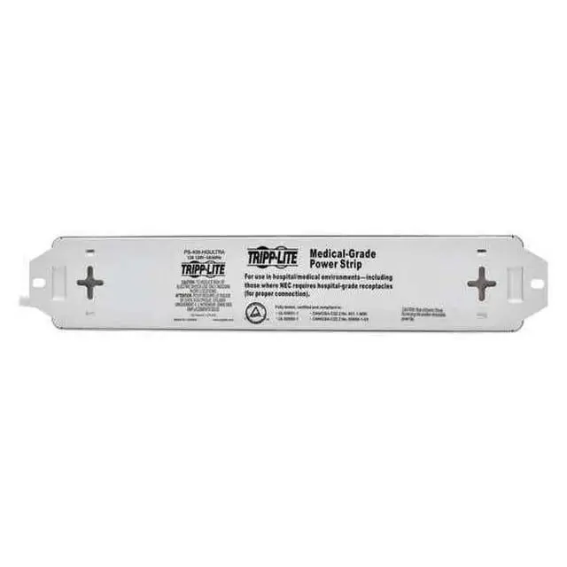 Alt view image 3 of 7 - Safe-IT Hospital-Grade Power Strip for Patient-Care Vicinity, 4 15A HG Outlets, UL 60601-1 Compliant, 6 Foot / 1.8M Cord, Outlet Safety Covers, White (PS-406-HGULTRA)