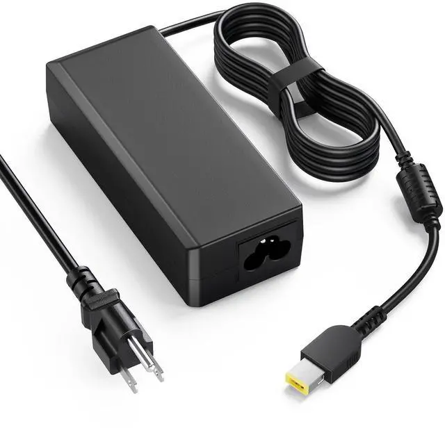 Main image of 65W Laptop Charger Compatibility with Lenovo ThinkPad T440 T450 T460 T470 X240 X250 X260 X270 E550 E560 L440 L450 E440 E450 Yoga 260 Yellow Square Tip AC Power Adapter