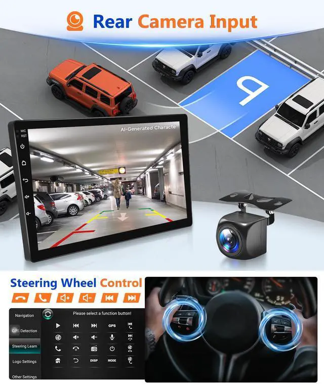 Alt view image 5 of 7 - 8Core 4G + 64G Android Car Stereo for Honda Civic 2012 to 2015 Apple CarPlay Android Auto, 9IN IPS Touch Screen for Civic Car Play Unit with GPS Navi BT FM RDS DSP HiFi 5G WiFi SWC MIC Camere