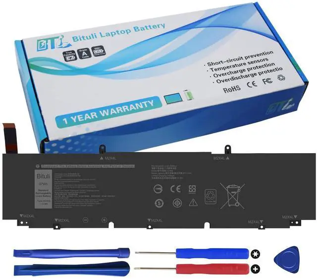Main image of XG4K6 Battery Replacement for Dell XPS 17 9700 9710 9720 9730 Precision 5750 5760 5770 Series P92F P92F001 P92F002 P92F003 01RR3 F8CPG OF8CPG 5XJ6R KVPMY 0YY3V KRDHV 11.4V 97Wh