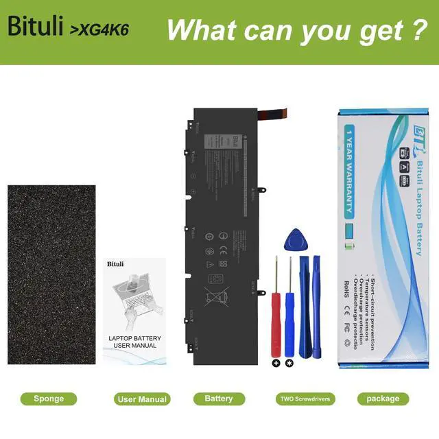 Alt view image 6 of 6 - XG4K6 Battery Replacement for Dell XPS 17 9700 9710 9720 9730 Precision 5750 5760 5770 Series P92F P92F001 P92F002 P92F003 01RR3 F8CPG OF8CPG 5XJ6R KVPMY 0YY3V KRDHV 11.4V 97Wh