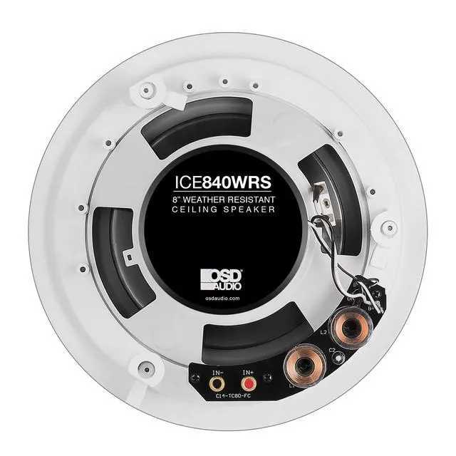 Alt view image 2 of 4 - 8 Weatherproof in-Ceiling Speaker Pair - Indoor/Outdoor Stereo - ICE840WRS
