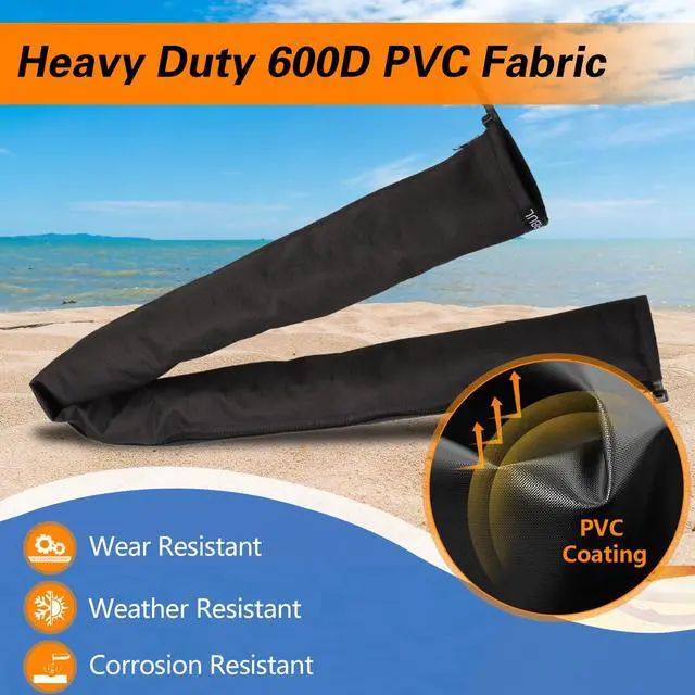 Alt view image 5 of 7 - 48 Inch Zippered Rigging Sleeve, Heavy Duty 600D Waterproof Marine Cable Jacket, Trolling Motor Cable Sleeve for Bundling Control Cables Fuel Lines and Electrical Wires