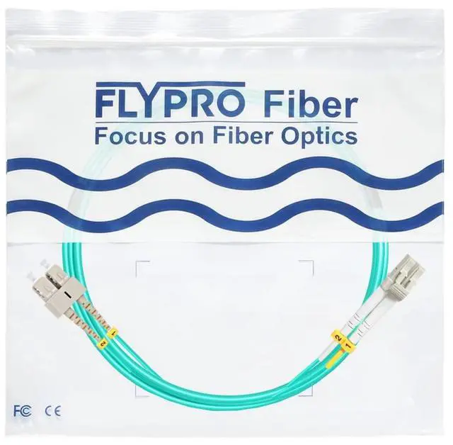 Alt view image 7 of 7 - OM3 SC to LC Multimode Fiber Patch Cable 5M/16ft | MMF Multi mode, Duplex 50/125um, 10G/40G, Fiber Optic Cord Length Options: 1m-50m, LSZH