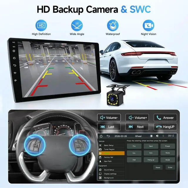 Alt view image 5 of 7 - Double Din Linux Stereo for Toyota Corolla 2009 2010 2011 2012 2013 | (Non Fit J.B.L) 9inch IPS Screen for Corolla Radio with Carplay/Android Auto/Bluetooth/FM/Mirrorlink/Camera