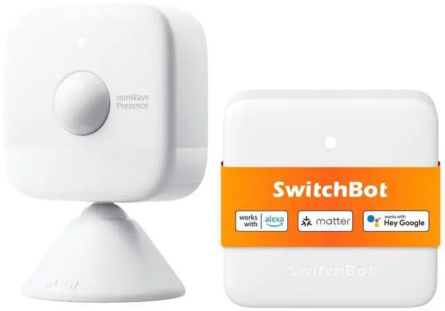 Main image of Smart mmWave Radar Motion Sensor, Bluetooth Presence Sensor with Dynamic Detection & Zone Positioning, Compatible with Alexa, HomeKit & Apple Home (Presence Sensor&Hub Mini Matter)
