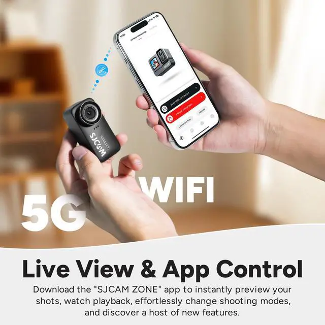 Alt view image 5 of 7 - C110 Plus 4K Action Camera, Mini Magnetic POV Body Cam | 170° Wide Angle, 6-Axis Stabilization,Magnetic Wearable,30M Waterproof, 64GB Card, Hands-Free