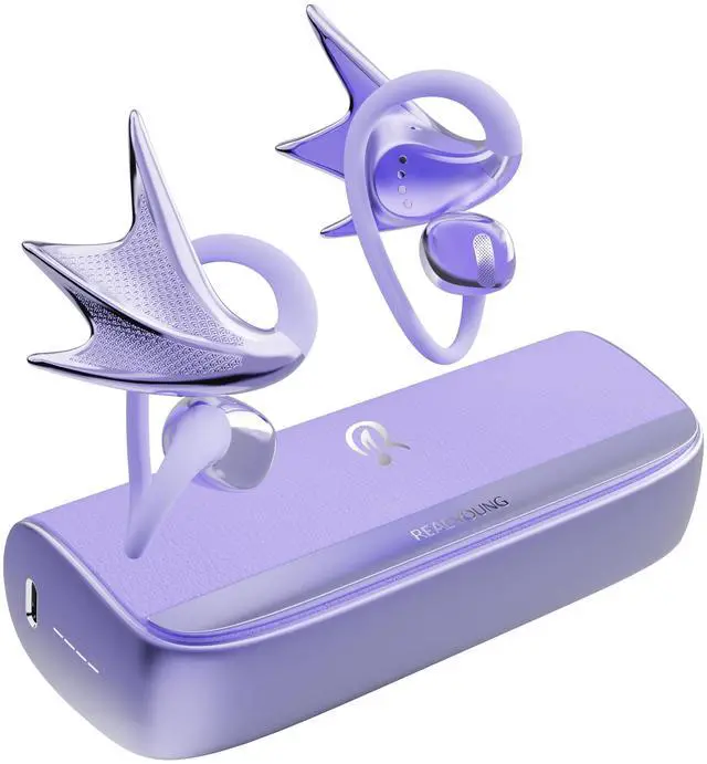 Main image of H700 Elegant Jewelry-Inspired Open-Ear Earbuds for Women | Dragon Wing Design, Lightweight Wireless Earphones with G-Shaped Ear Hook, Deep Bass Sound, Award-Winning Style, Gift for Her
