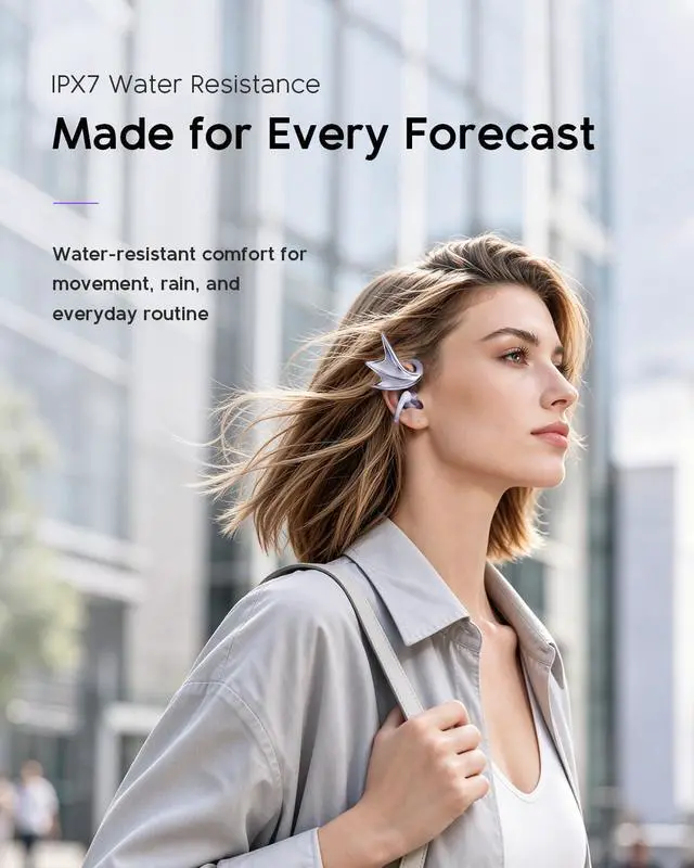Alt view image 6 of 7 - H700 Elegant Jewelry-Inspired Open-Ear Earbuds for Women | Dragon Wing Design, Lightweight Wireless Earphones with G-Shaped Ear Hook, Deep Bass Sound, Award-Winning Style, Gift for Her