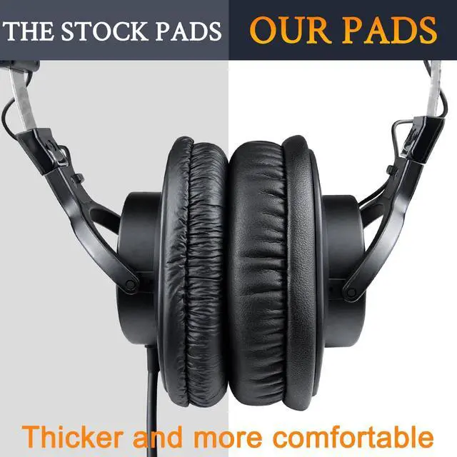 Alt view image 5 of 7 - Earpads for Sony MDR-7506/MDR-V6/MDR-V7/MDR-CD900ST - Black