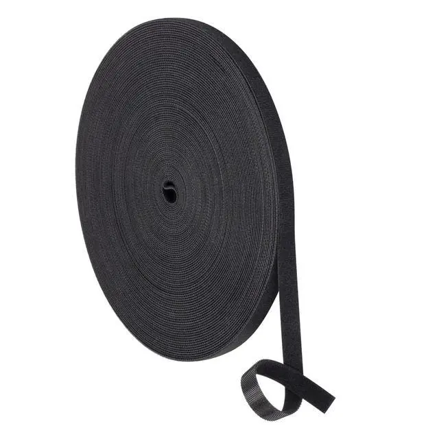 Alt view image 3 of 6 - 1/2 inch Reusable Fastening Tape Cable Ties Double-Sided Hook-and-Loop Cable Management Tape (Black 25 Yards)